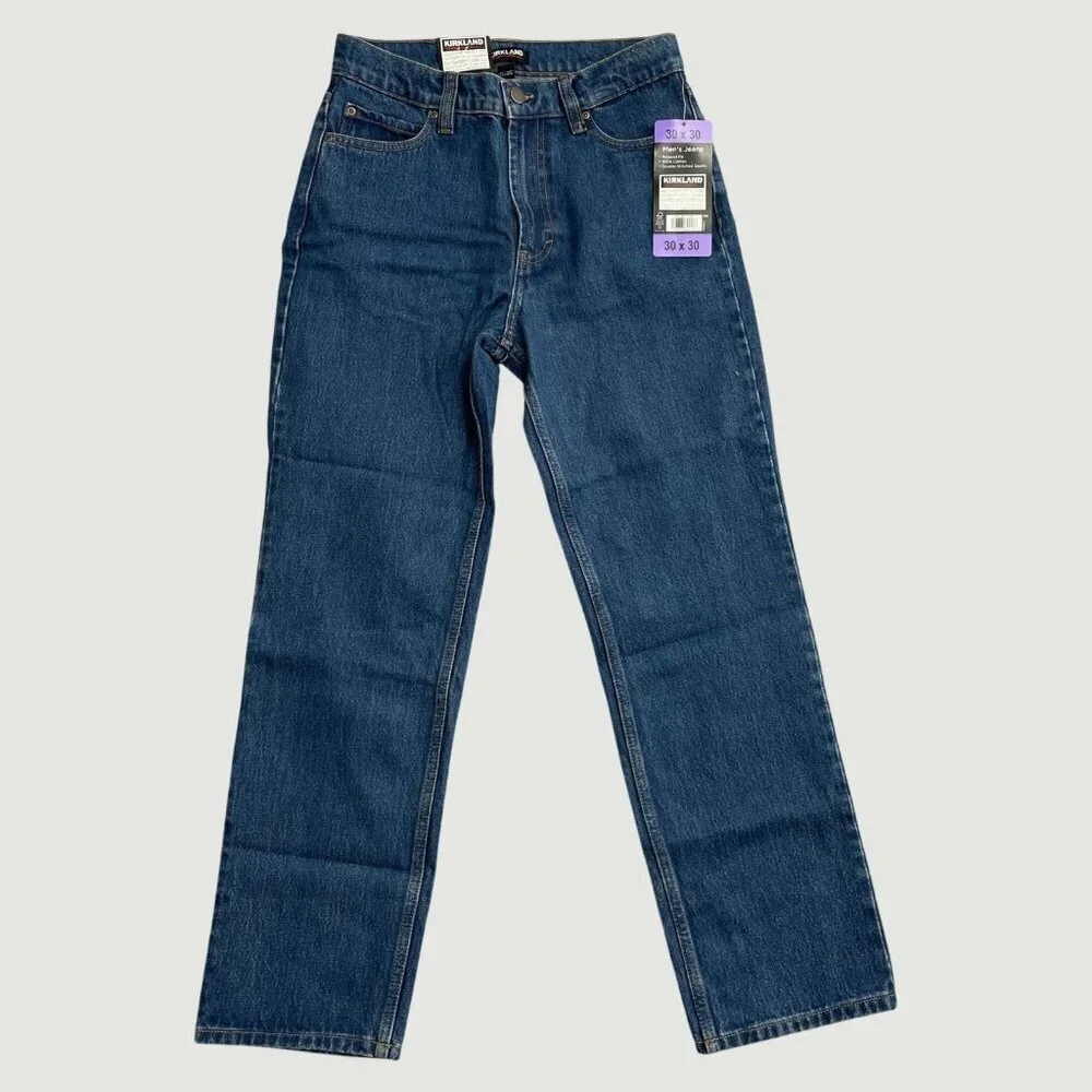 Kirkland Signature Men's 30x30 Relaxed Fit Jeans 100% Cotton N0249